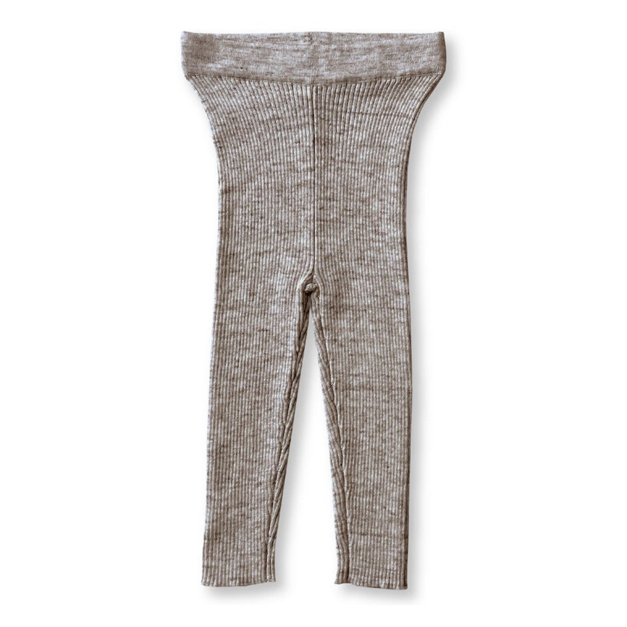 Child [2-14] Grown Knitwear | Grown Ribbed Essential Leggings - Marle