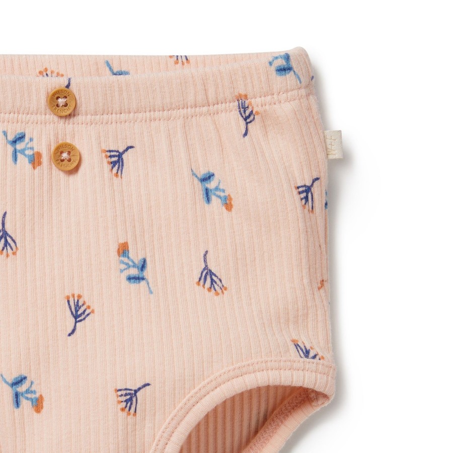 Baby [0-23M] Wilson & Frenchy Bottoms | Wilson And Frenchy Organic Rib Nappy Pant Little Flower