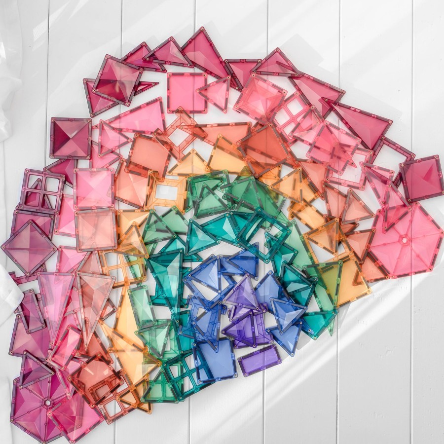 Play + Learn Connetix S.T.E.M. | Connetix Tiles - 202 Piece Mega Set | Pastel