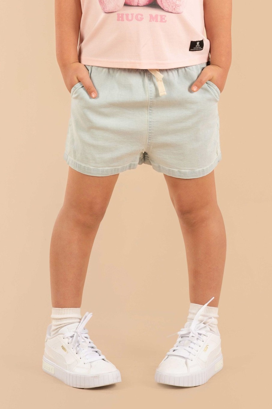 Child [2-14] Rock Your Baby Bottoms | Rock Your Baby Light Blue Chambray Shorts