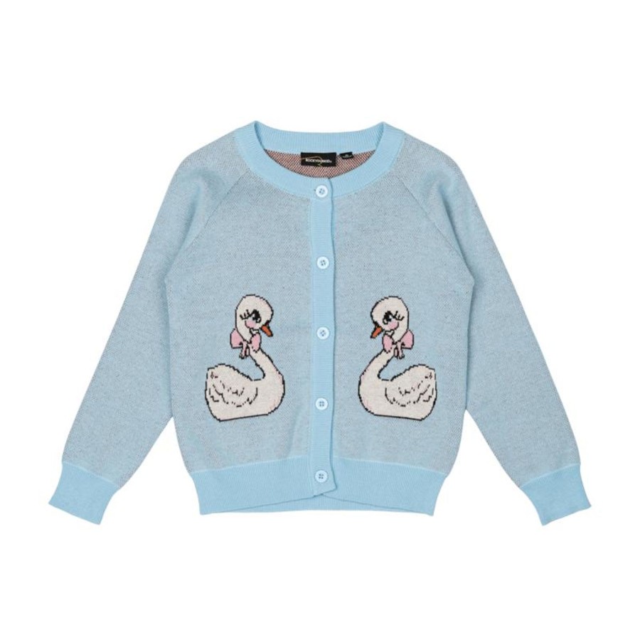 Child [2-14] Rock Your Baby Outerwear | Rock Your Baby Swan Knit Cardigan