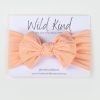 Child [2-14] Wild Kind Hair Accessories | Wild Kind Ayla Wide Bow Headband - Peachy Pink