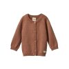 Baby [0-23M] Nature Baby Outerwear | Nature Baby Merino Knit Cardigan - Hazelnut