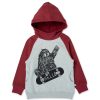 Baby [0-23M] Minti Jumpers | Minti Skate Monster Furry Hood - Grey Marle/Burnt Red