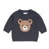 Child [2-14] Huxbaby Jumpers | Huxbaby Huxbear Head Knit Jumper - Ink