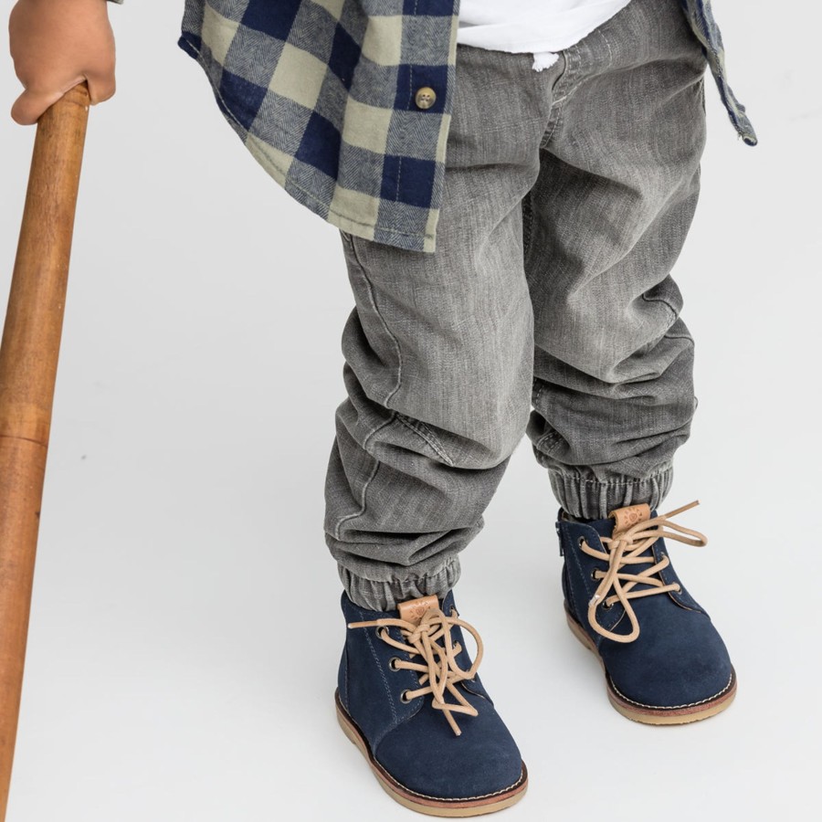 Child [2-14] Pretty Brave Footwear | Pretty Brave Desert Boot - Navy