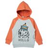 Baby [0-23M] Minti Jumpers | Minti Friendly Wolf Furry Hood - Grey Marle/Burnt Orange