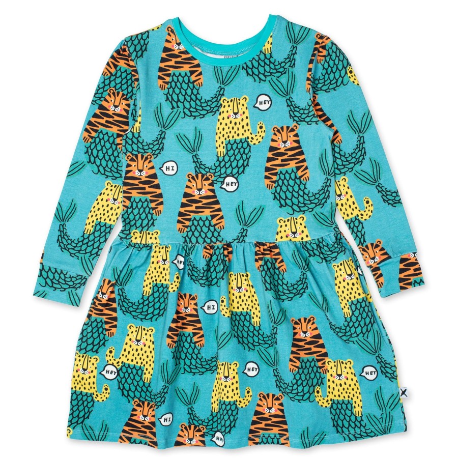 Baby [0-23M] Minti Dresses | Minti Mer-Cats Dress - Teal