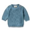 Child [2-14] Wilson & Frenchy Knitwear | Wilson And Frenchy Knitted Cable Jumper - Bluestone