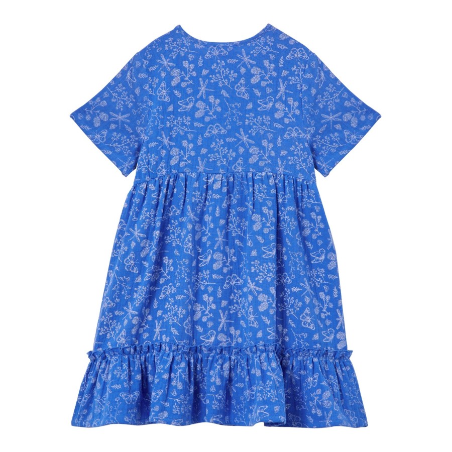 Baby [0-23M] Milky Dresses | Milky Dragonfly Crinkle Cotton Dress - Palace Blue