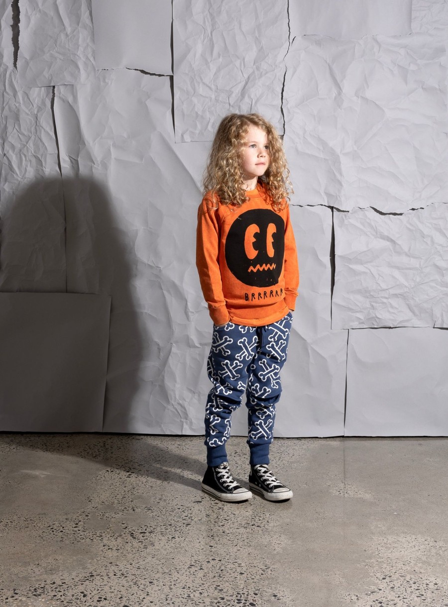 Baby [0-23M] Minti Jumpers | Minti Brrr Crew - Orange Wash