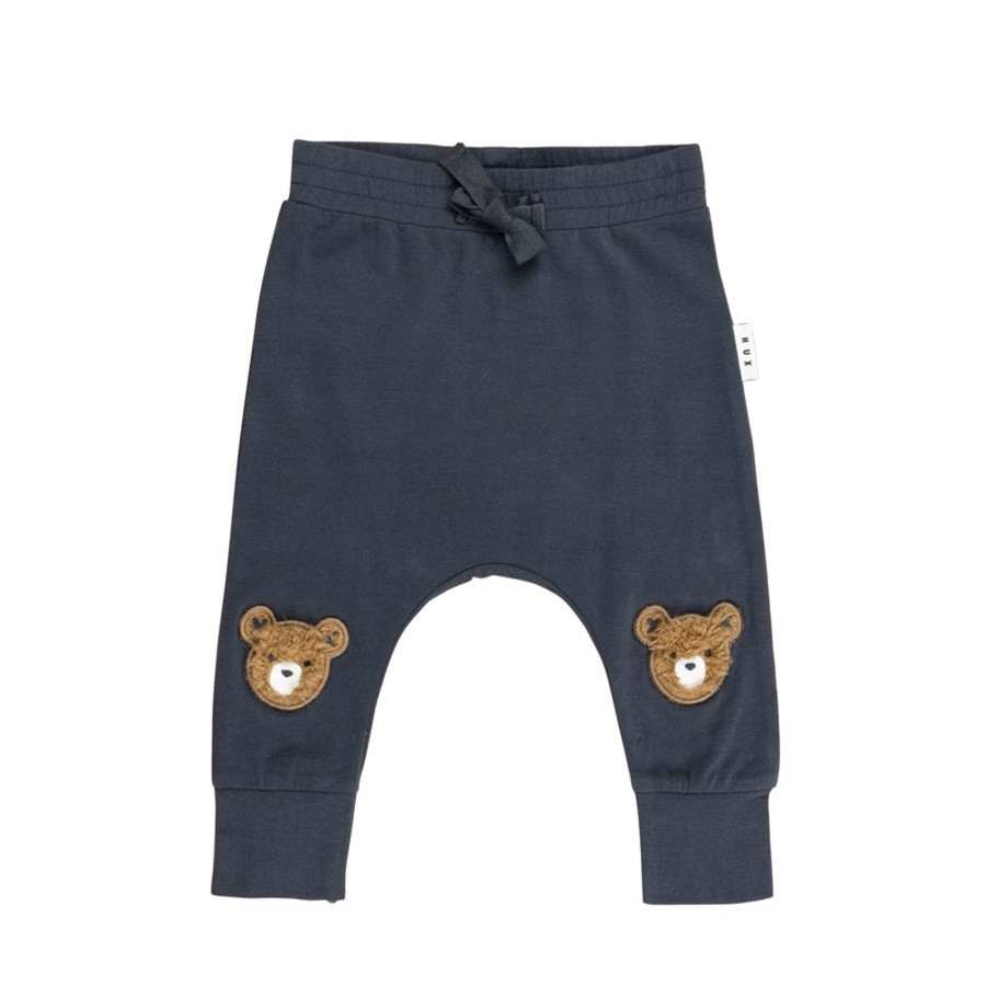 Child [2-14] Huxbaby Bottoms | Huxbaby Drop Crotch Pant Huxbear Knee - Ink