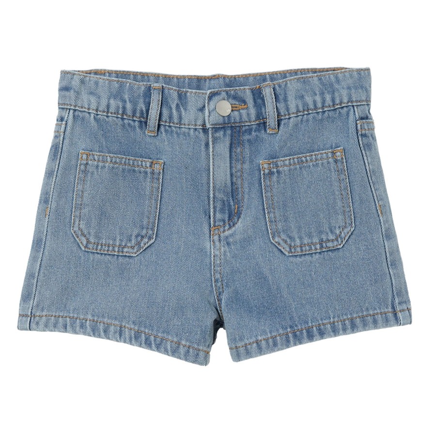 Child [2-14] Milky Bottoms | Milky Utility Denim Short - Denim