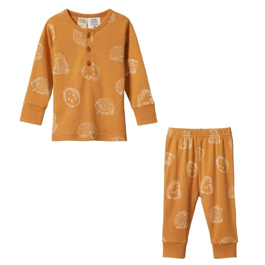 Child [2-14] Nature Baby Sleep | Nature Baby Long Sleeve Pyjamas 2Pc - Happy Hedgehog Sleepwear Print