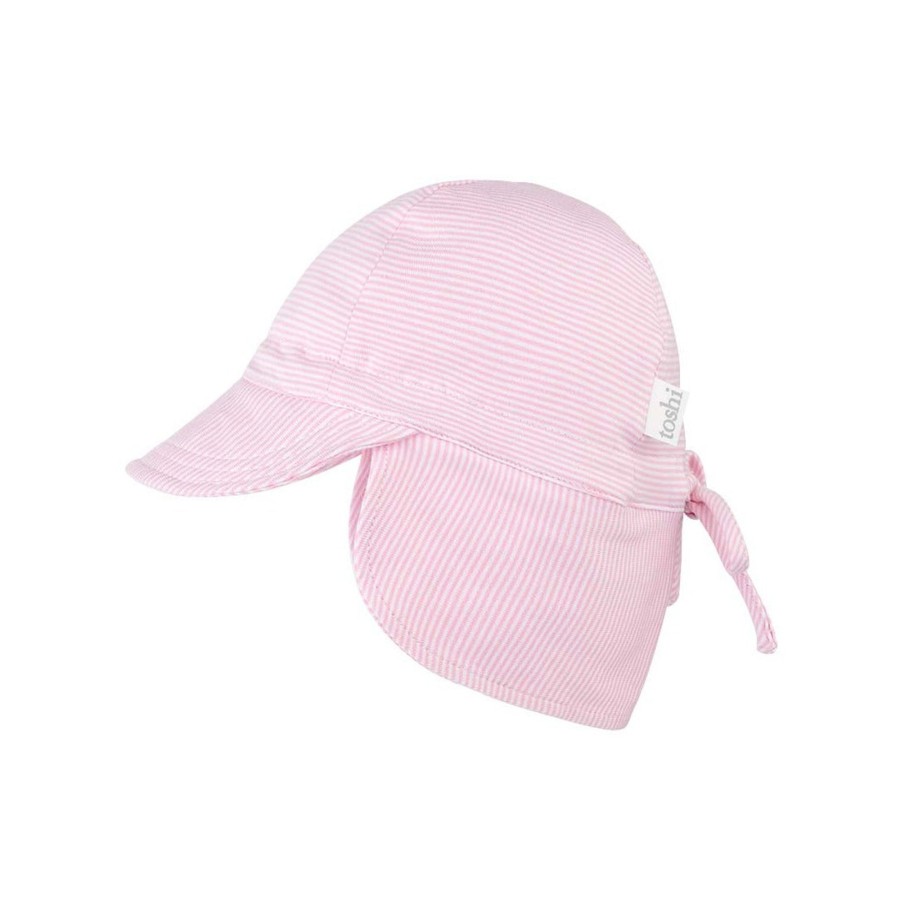 Baby [0-23M] Toshi Hats | Toshi Baby Flap Cap - Blush