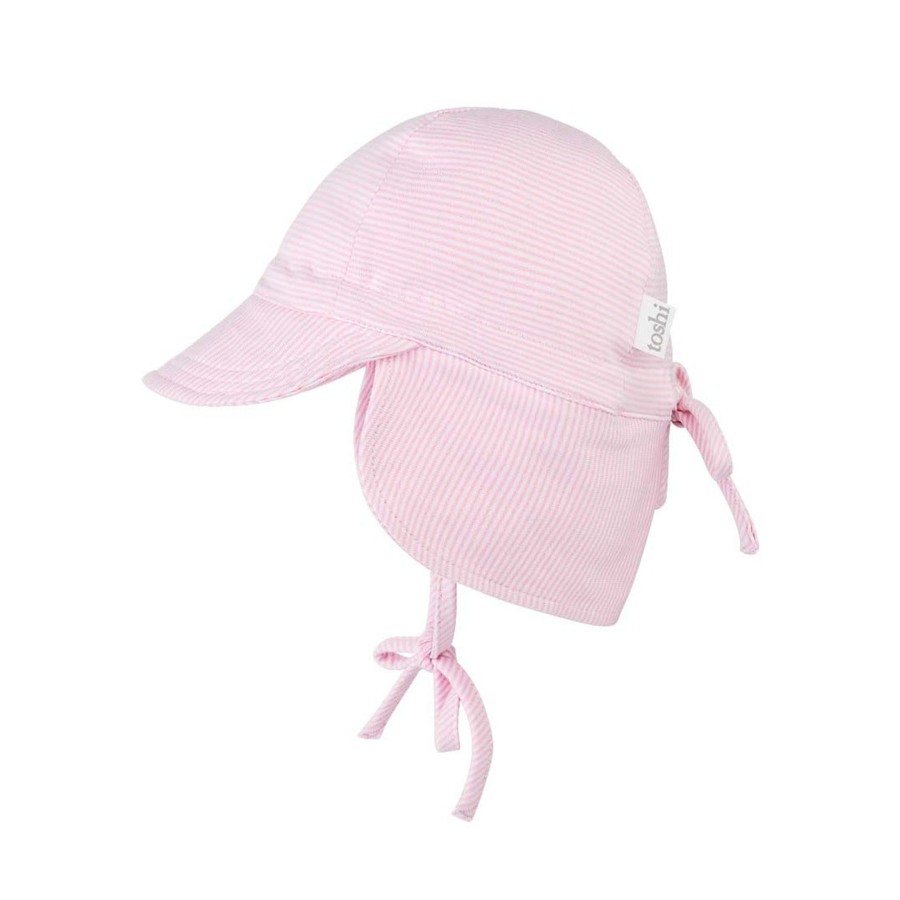 Baby [0-23M] Toshi Hats | Toshi Baby Flap Cap - Blush