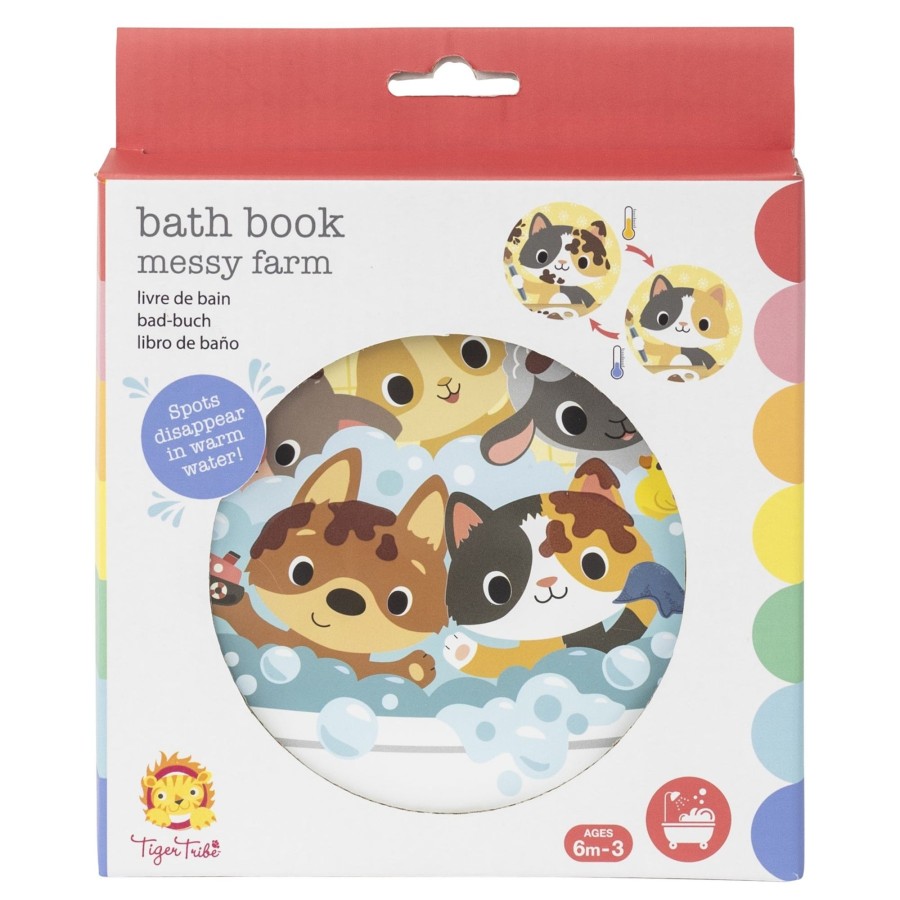 Play + Learn Tiger Tribe Bath Toys | Bath Book - Messy Farm