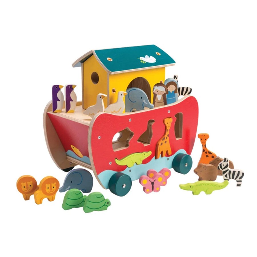 Baby [0-23M] Tenderleaf Shape Sorters + Puzzles | Noah'S Shape Sorter Ark