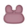 Baby [0-23M] We Might Be Tiny Feeding | Bunny Stickie Plate - Dusty Rose