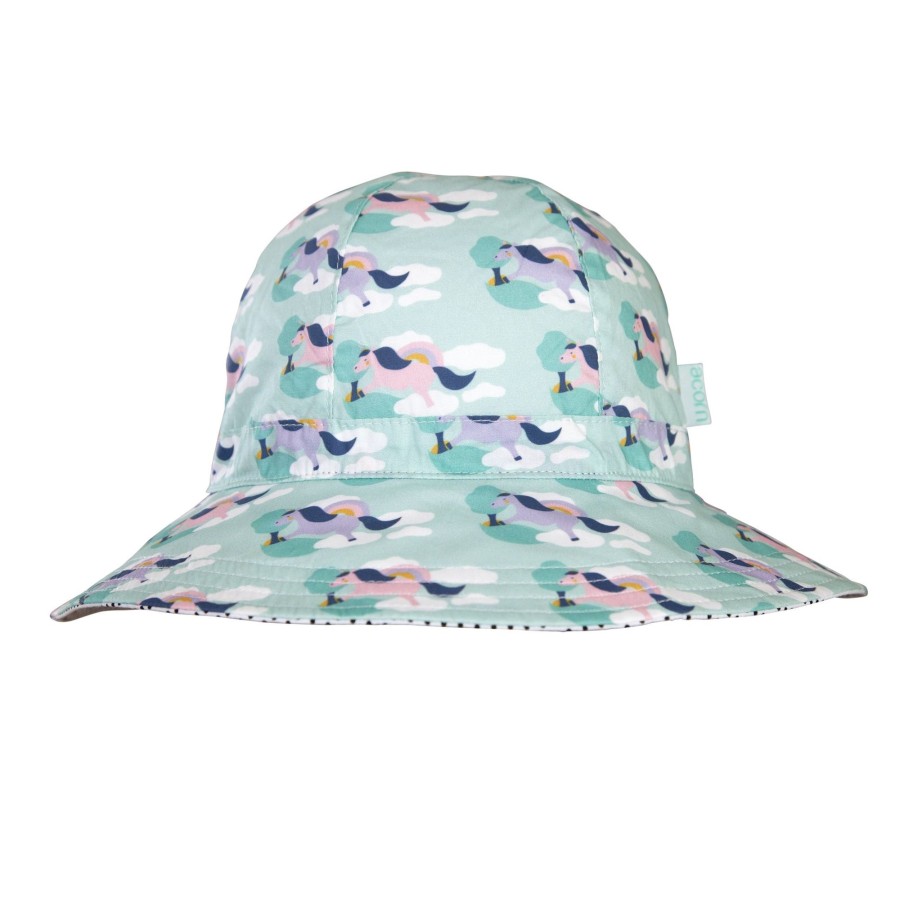 Child [2-14] Acorn Hats | Acorn Wide Brim Sunhat - Dancing Unicorn