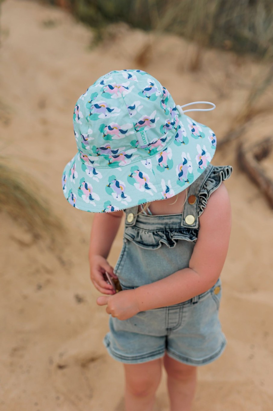 Child [2-14] Acorn Hats | Acorn Wide Brim Sunhat - Dancing Unicorn