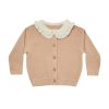 Child [2-14] Quincy Mae Knitwear | Quincy Mae Ruffle Collar Cardigan - Blush