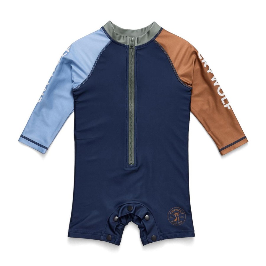 Baby [0-23M] Crywolf Swim | Crywolf Rash Suit Indigo Combo