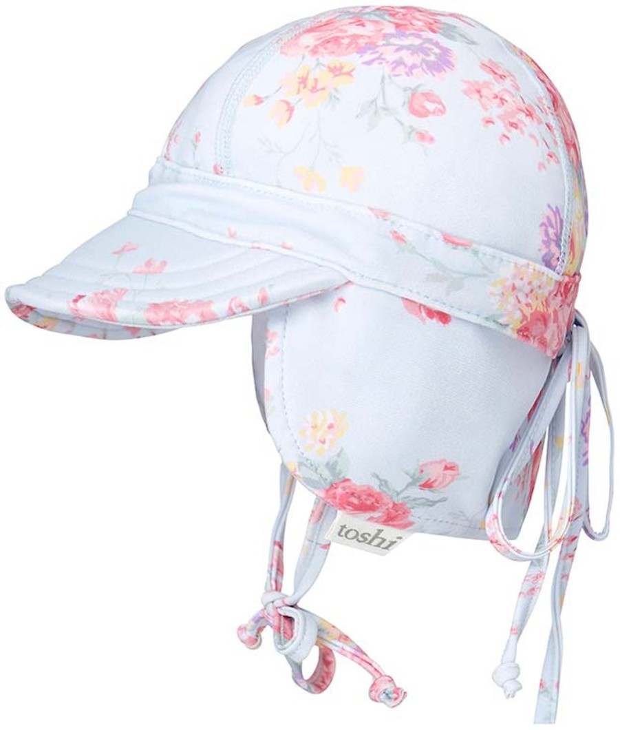 Baby [0-23M] Toshi Hats | Toshi Swim Flap Cap - Celeste