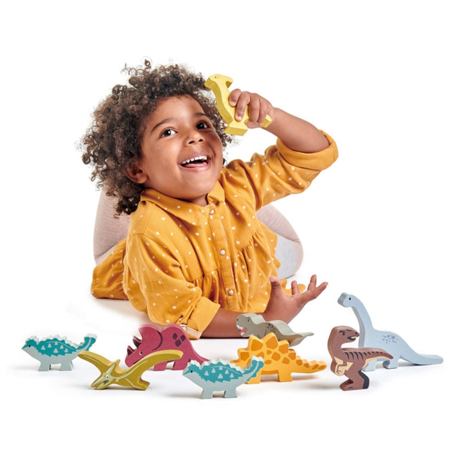 Play + Learn Tenderleaf Wooden Toys | Wooden Dinosaur - Stegosaurus