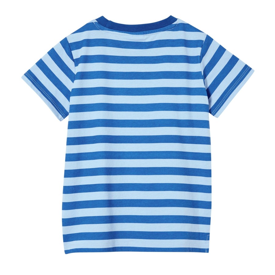 Child [2-14] Milky Tops | Milky Denim Blue Stripe Tee - Blue Stripe