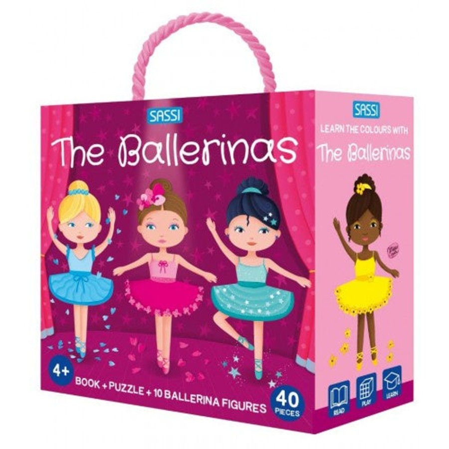 Play + Learn Sassi Puzzles | 3D Puzzle And Book Set - Learn Colours Ballerinas