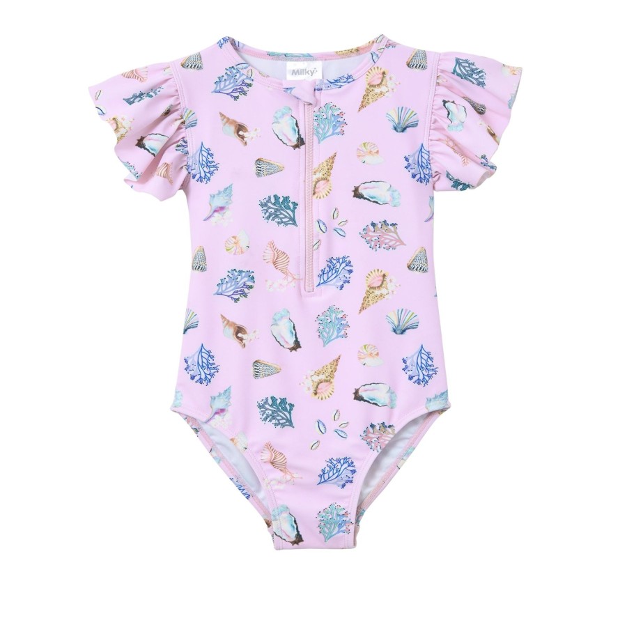 Baby [0-23M] Milky Swim | Milky Seashell Swimsuit - Blossom Pink