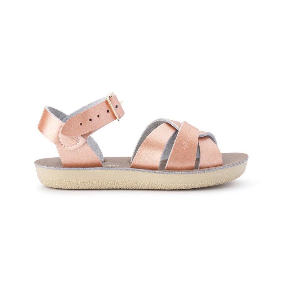 Child [2-14] Saltwater Sandals Footwear | Saltwater Sandals Sun San Swimmer Rose Gold