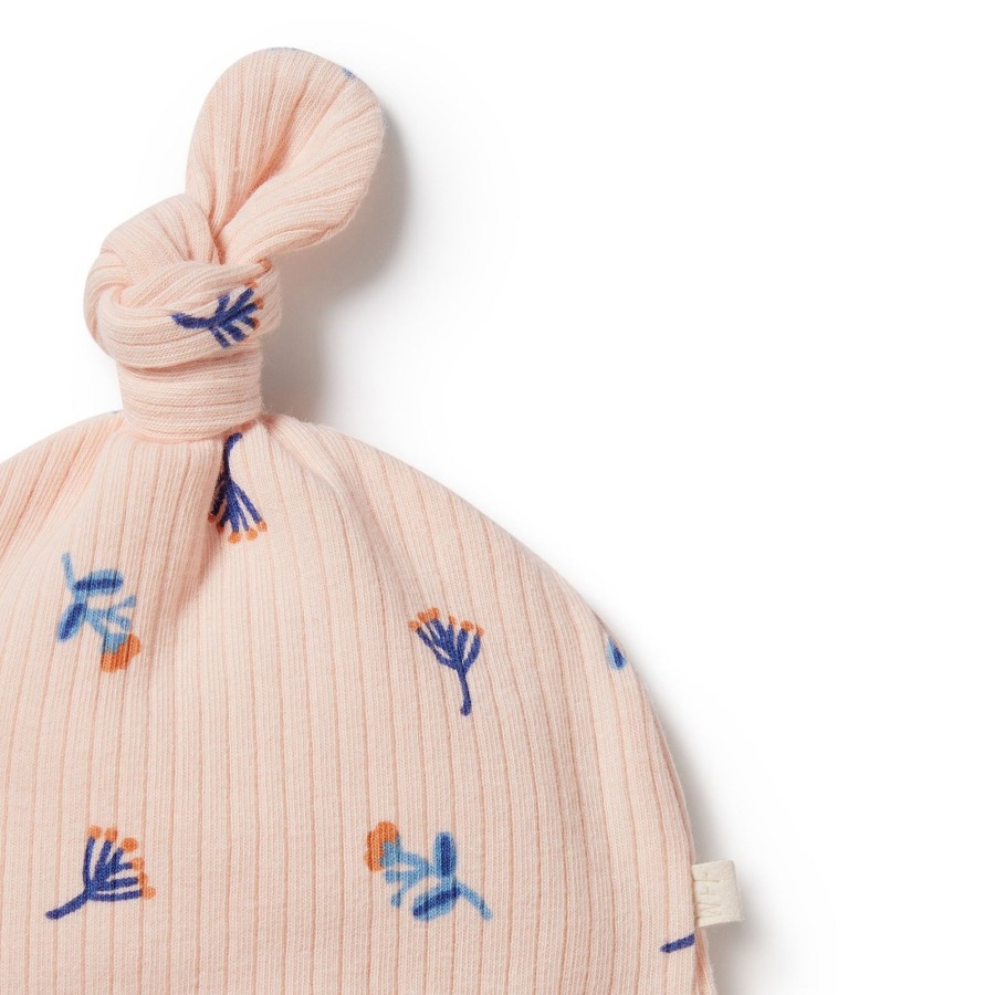 Baby [0-23M] Wilson & Frenchy Beanies | Wilson And Frenchy Organic Rib Knot Hat Little Flower