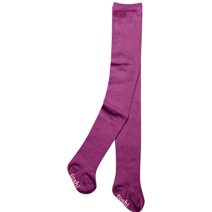 Baby [0-23M] Toshi Socks + Tights | Toshi Organic Dreamtime Footed Tights - Violet