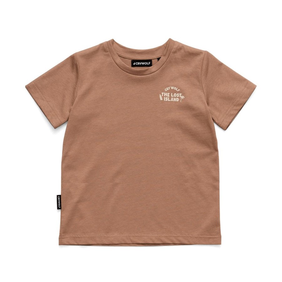 Baby [0-23M] Crywolf Tops | Crywolf Lost Island T-Shirt Tan