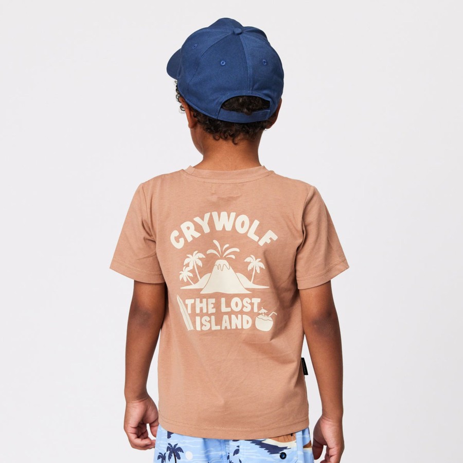 Baby [0-23M] Crywolf Tops | Crywolf Lost Island T-Shirt Tan