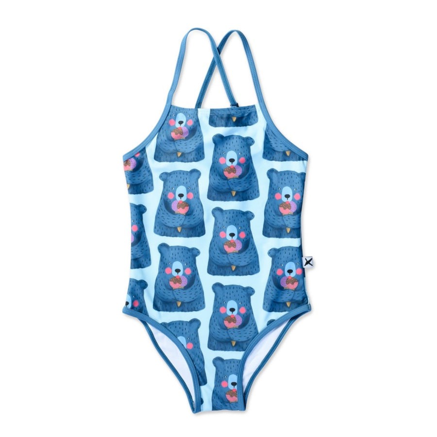 Child [2-14] Minti Swim | Minti Summer Bears Swimsuit - Aqua