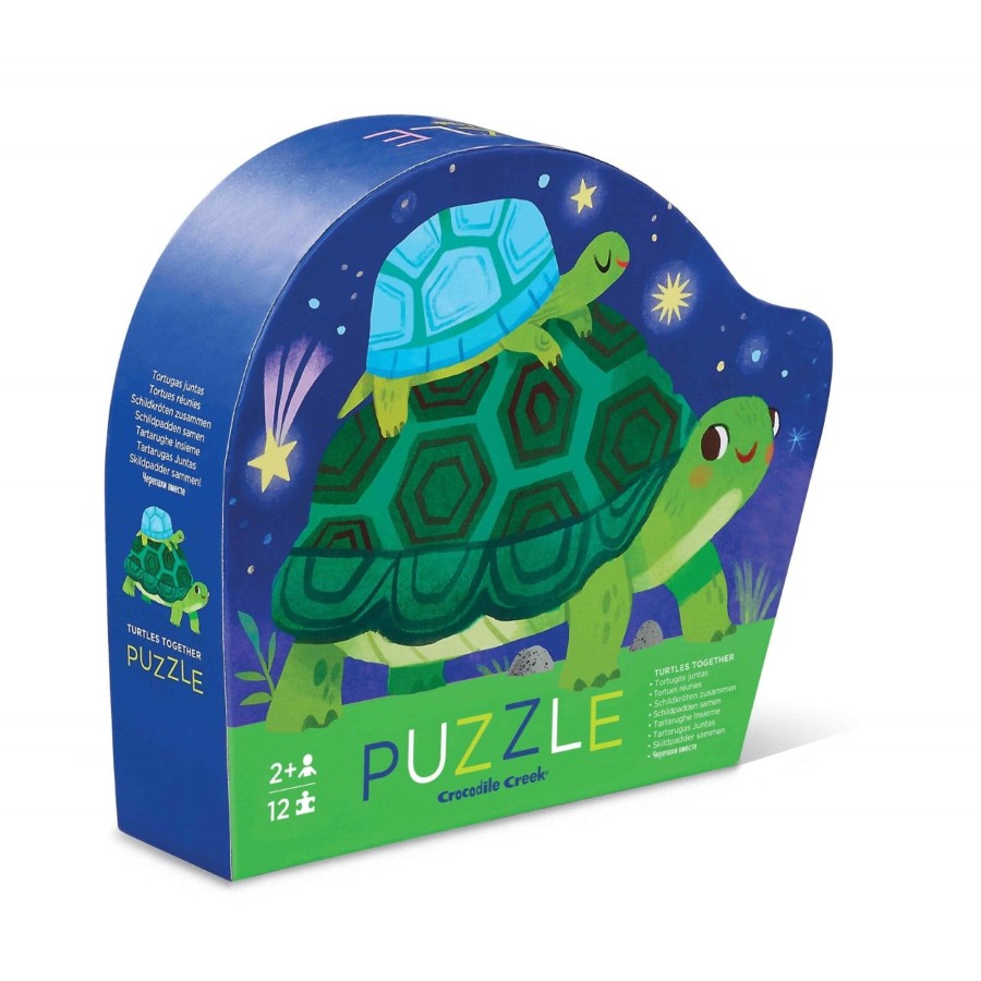 Play + Learn Crocodile Creek Puzzles | Mini Puzzle 12 Piece - Turtle