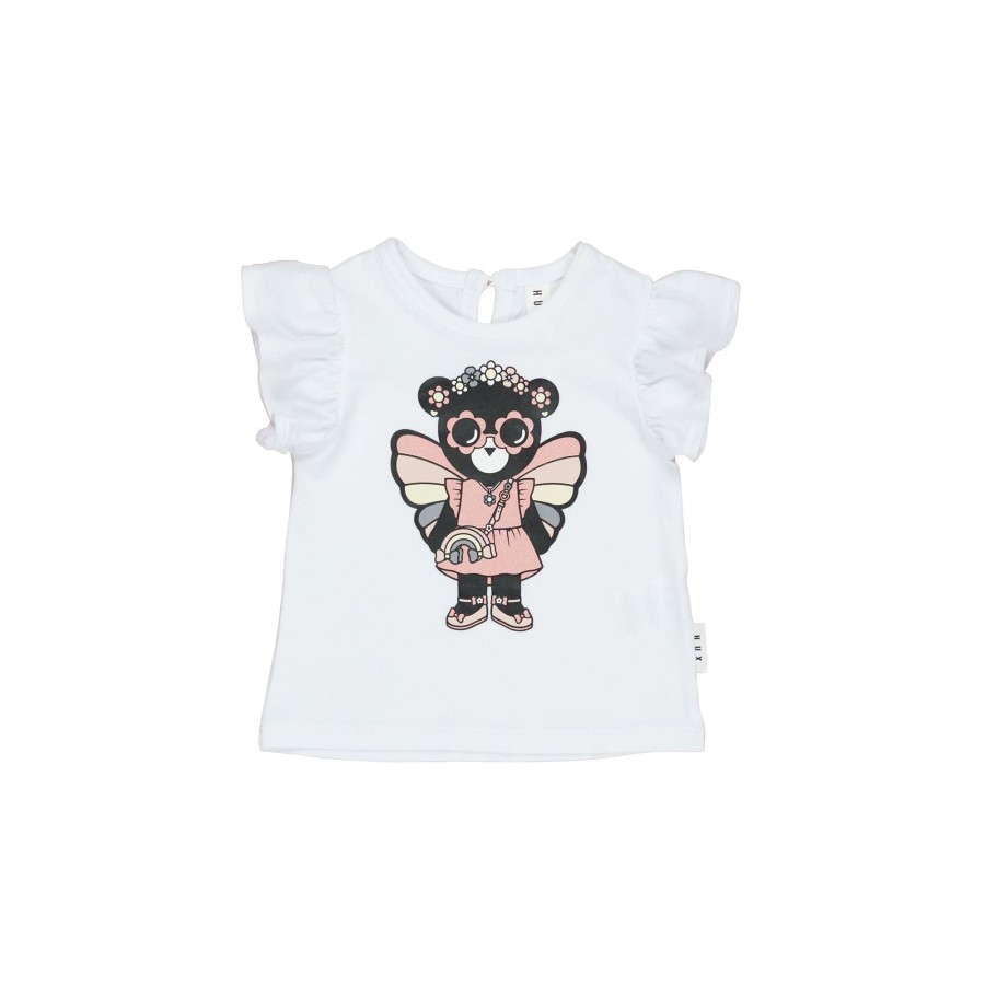 Baby [0-23M] Huxbaby Tops | Huxbaby Fairy Bear Frill T-Shirt