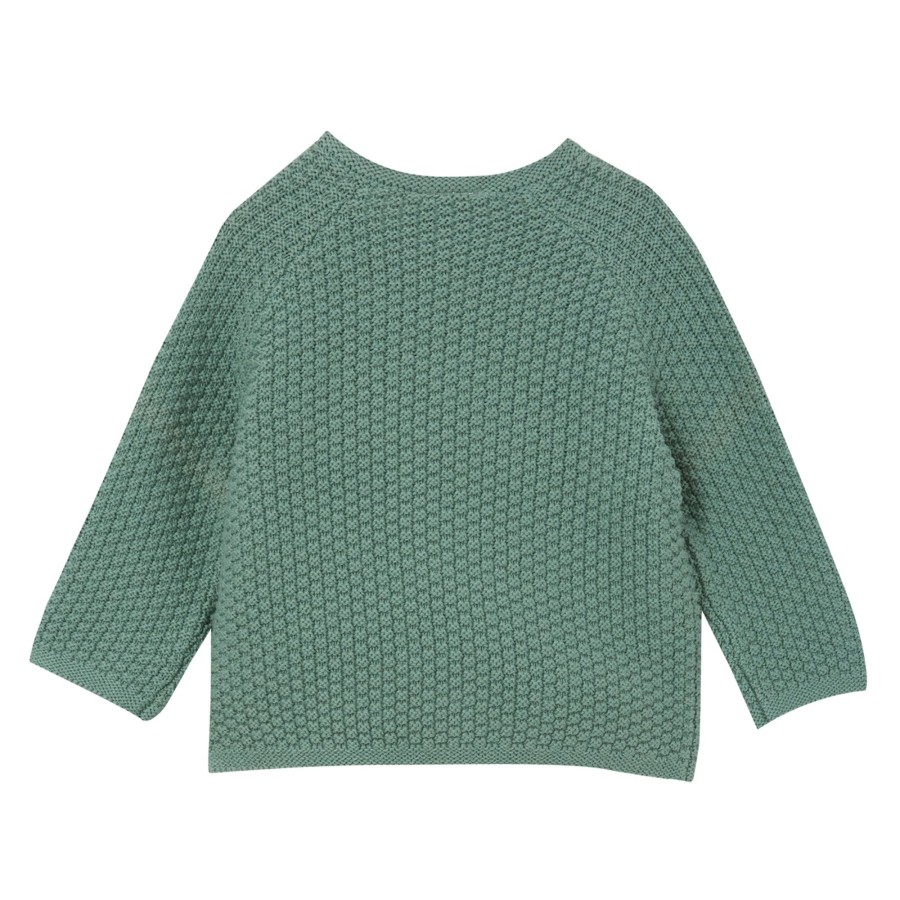 Baby [0-23M] Milky Outerwear | Milky Baby Knit Cardigan - Sage