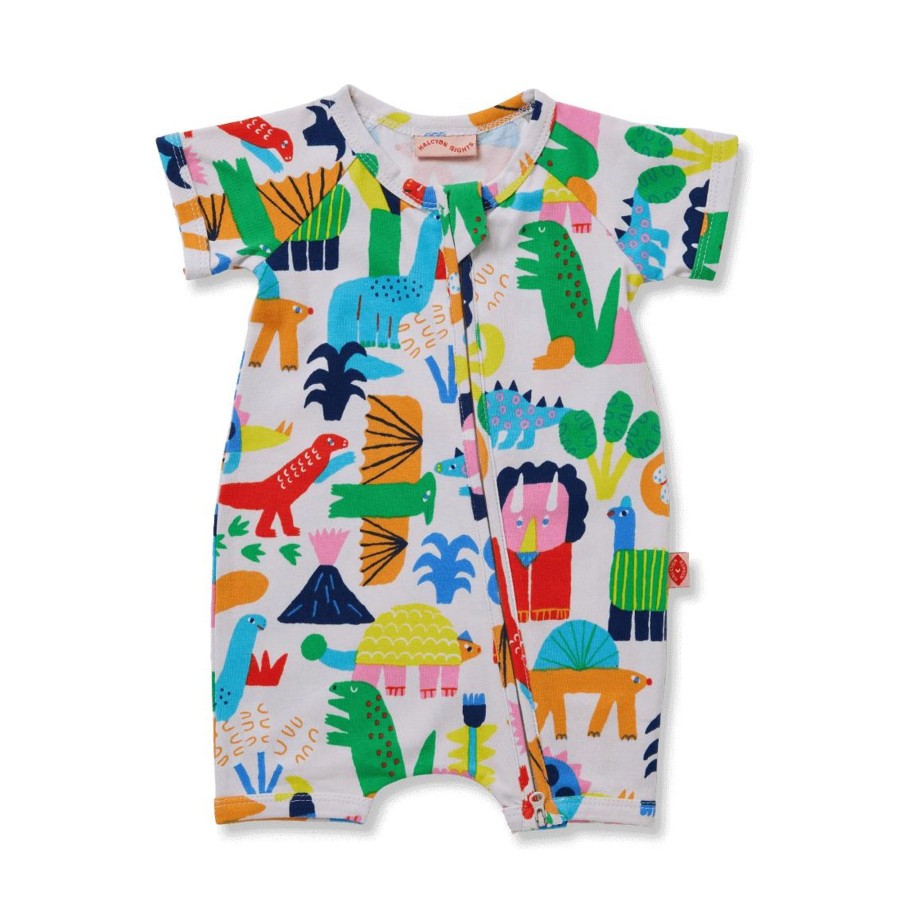 Baby [0-23M] Halcyon Nights All In One | Halcyon Nights Our Land Before Short Sleeve Zip Suit