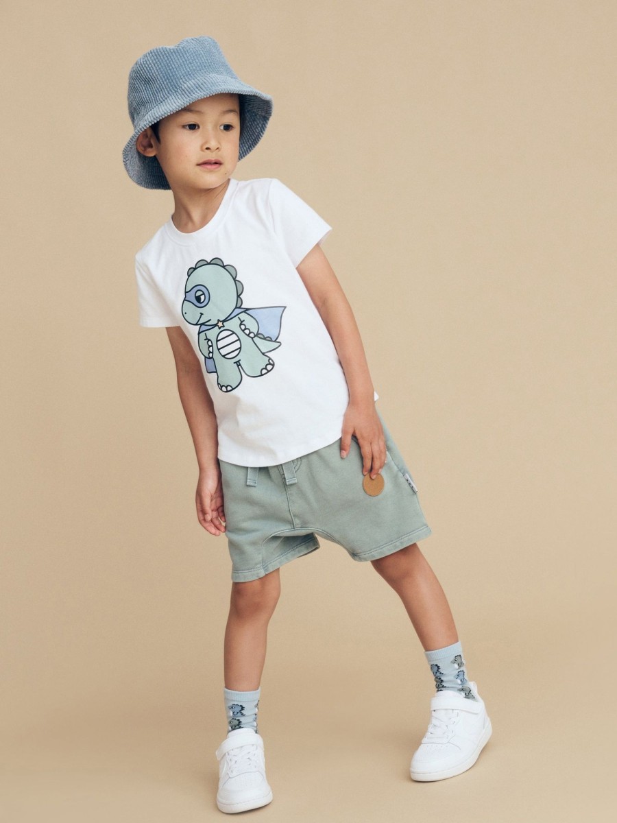 Child [2-14] Huxbaby Bottoms | Huxbaby Vintage Slate Slouch Shorts