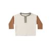 Baby [0-23M] Quincy Mae Tops | Quincy Mae Long Sleeve Henley Tee - Color Block