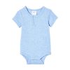 Baby [0-23M] Milky All In One | Milky Ice Blue Rib Bubbysuit - Ice Blue Marle