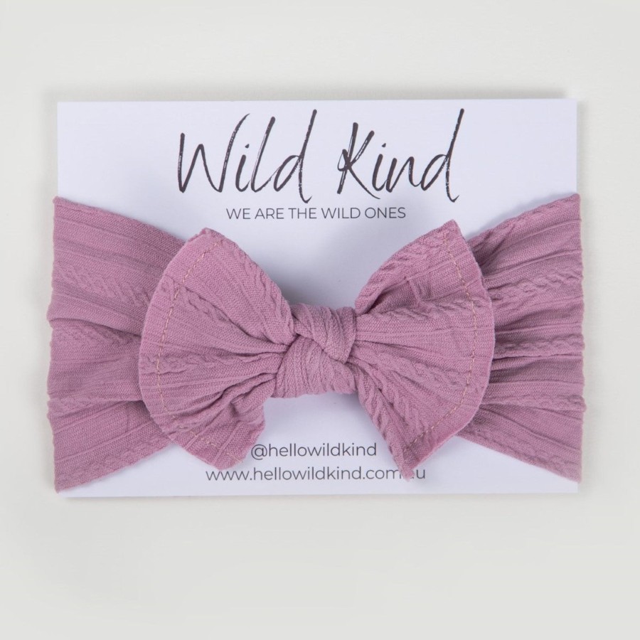 Baby [0-23M] Wild Kind Hair Accessories | Wild Kind Ayla Wide Bow Headband - Lavender