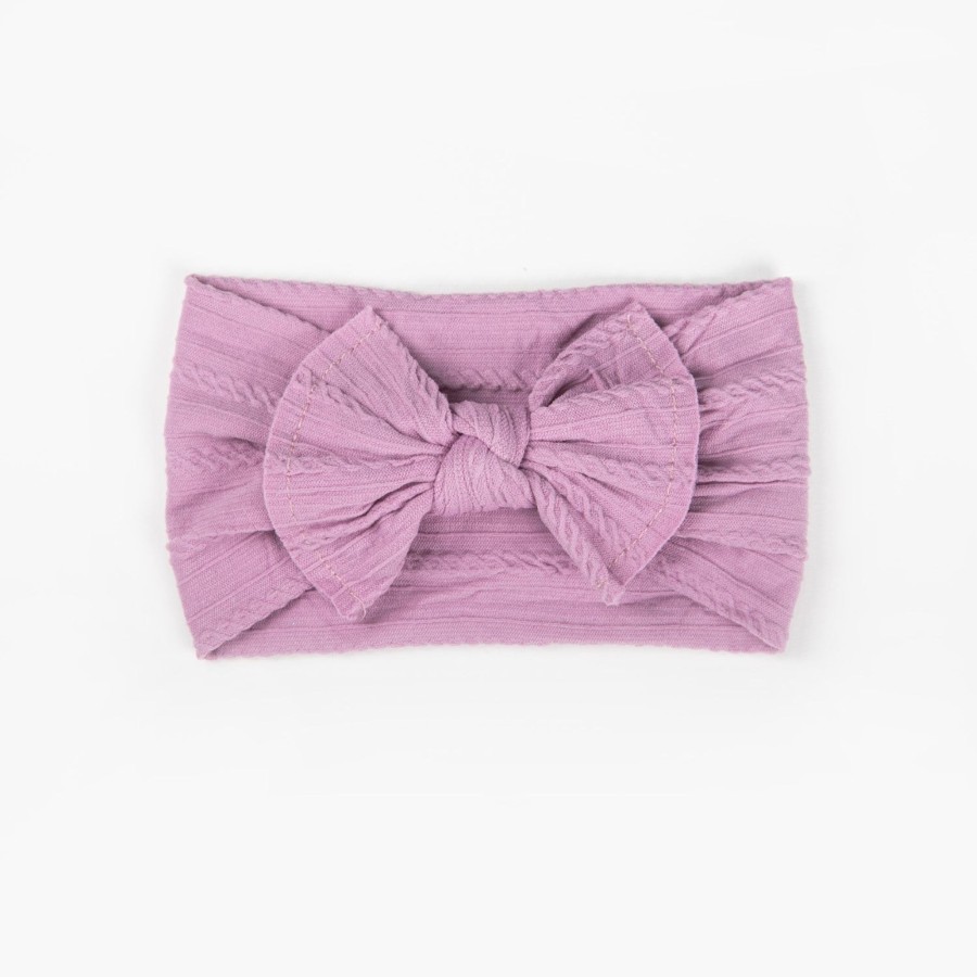 Baby [0-23M] Wild Kind Hair Accessories | Wild Kind Ayla Wide Bow Headband - Lavender