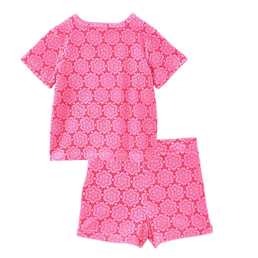 Baby [0-23M] Milky Bottoms | Milky Terry Towelling Set - Fuchsia Pink