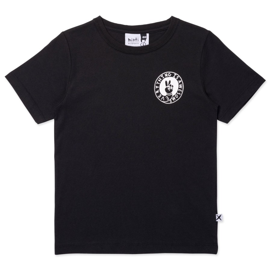 Child [2-14] Minti Tops | Minti Everything Is Awesome Tee - Black