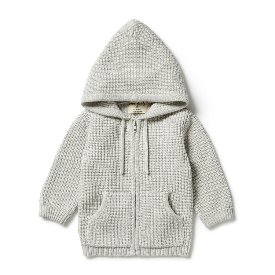 Child [2-14] Wilson & Frenchy Outerwear | Wilson And Frenchy Knitted Zipped Jacket - Grey Melange